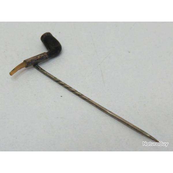 pingle  cravate Pipe  fumer antique en argent et corne