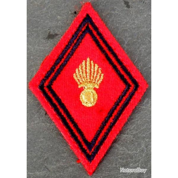 Patch � coudre losange mod 45 Grenade d'Artillerie sous-officier pour collection ne pas porter.