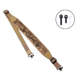 Bretelle néoprène beige 2 pour carabine de chasse + 2 vis grenadières