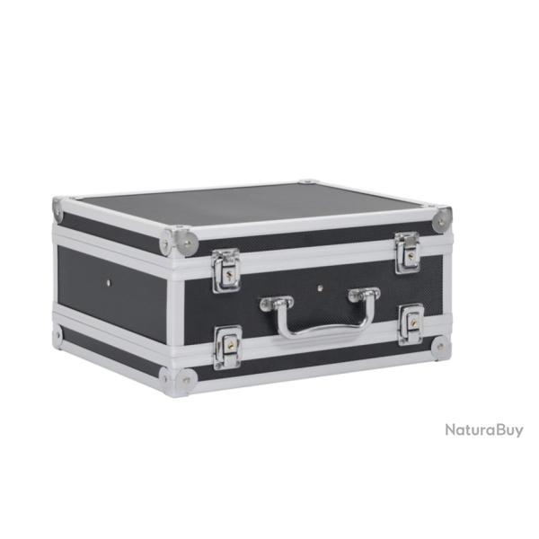 Mallette pour arme � feu en Aluminium et ABS - Noir - S�curis�e et Renforc�e  31 x 26 x 15,2 cm