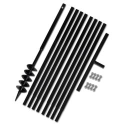 Tari&egrave;re de sol avec manche 100 mm et tube d'extension 9 m Acier