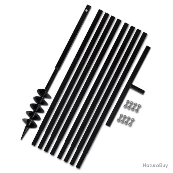 Tari�re de sol avec manche 100 mm et tube d'extension 9 m Acier