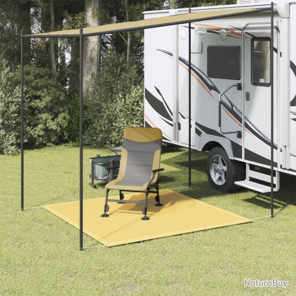 Tapis de tente beige 250x250 cm PEHD alsavelo