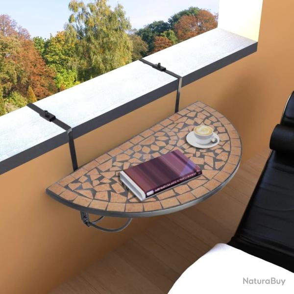 Table suspendue de balcon Terre cuite Mosa�que