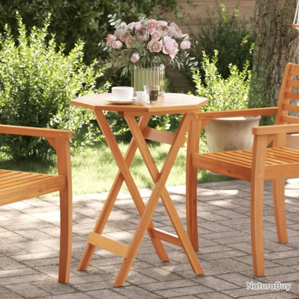 Table pliable de jardin 60x75 cm bois d'acacia massif alsavelo
