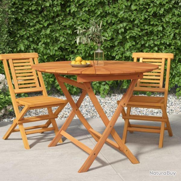 Table pliable de jardin  85x75 cm bois massif de teck alsavelo