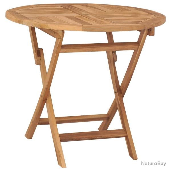 Table pliable de jardin 85x76 cm Bois de teck solide alsavelo