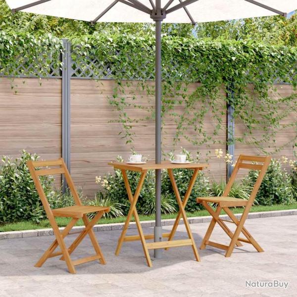 Table pliable de jardin 60x60x75 cm Bois d'acacia solide alsavelo