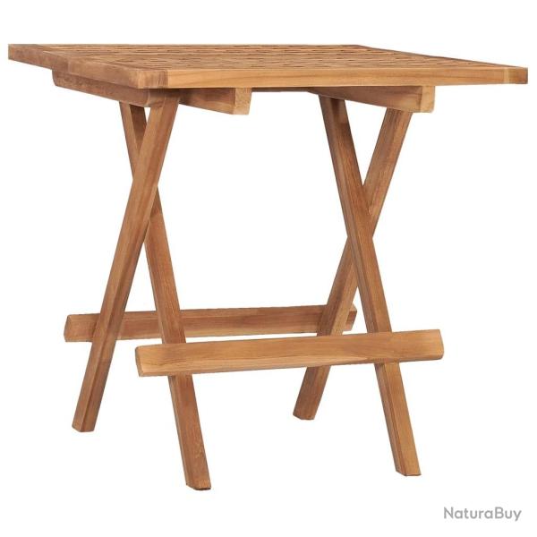 Table pliable de jardin 50x50x50 cm Bois de teck solide alsavelo