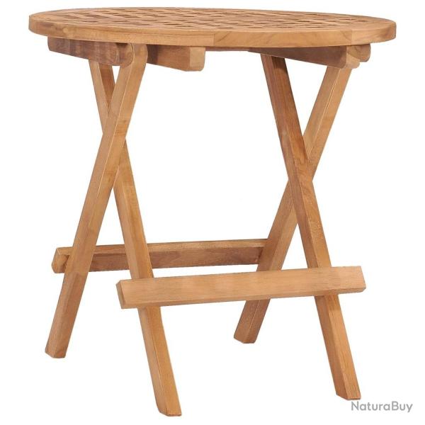 Table pliable de jardin 50x50x50 cm Bois de teck solide alsavelo