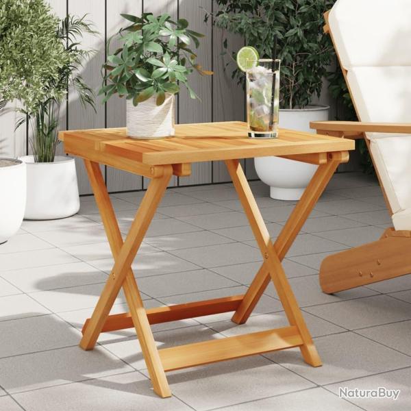 Table pliable de jardin 50x50x50 cm bois d'acacia solide alsavelo