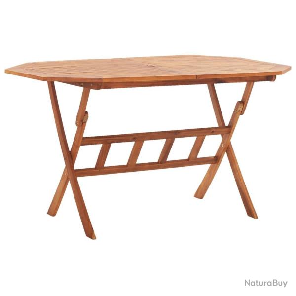 Table pliable de jardin 135 x 85 x 75 cm Bois d'acacia massif alsavelo
