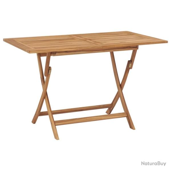 Table pliable de jardin 120x70x75 cm Bois de teck solide alsavelo