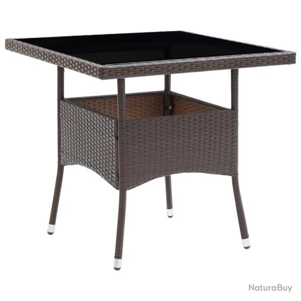 Table de salle � manger de jardin Marron R�sine tress�e