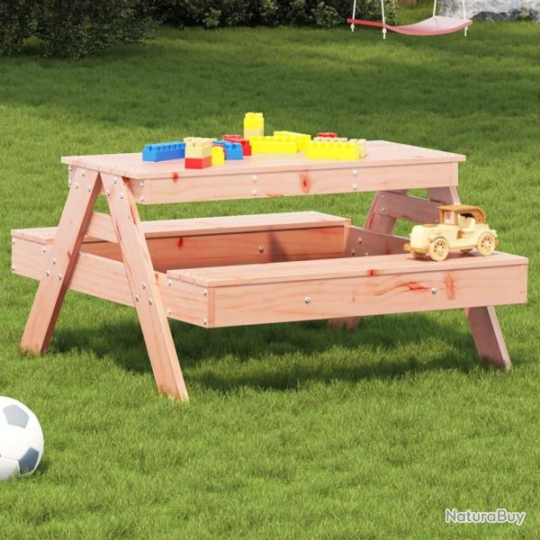 Table de pique-nique pour enfants bois massif de douglas alsavelo