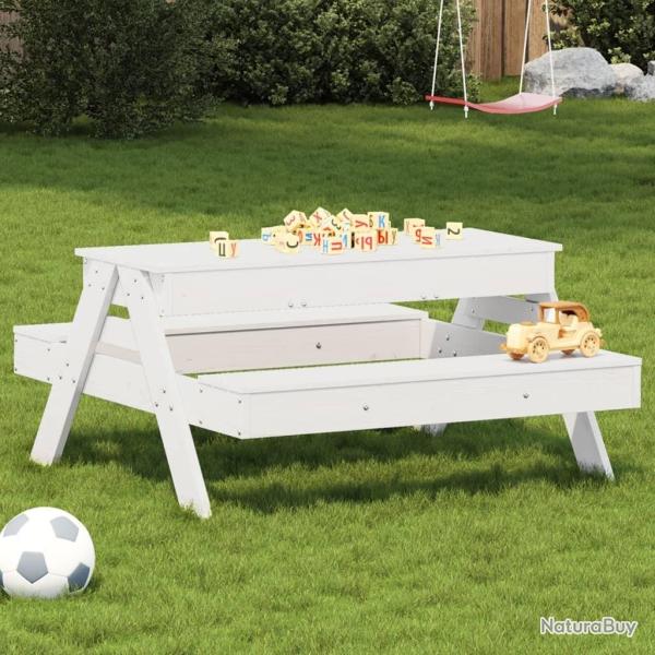 Table de pique-nique avec bac  sable pour enfants pin massif alsavelo