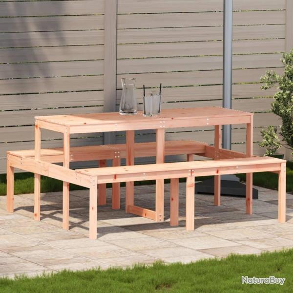 Table de pique-nique 160x134x75 cm bois massif de douglas alsavelo