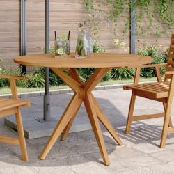 Table de jardin ronde &Oslash;85x75 cm bois d'acacia solide