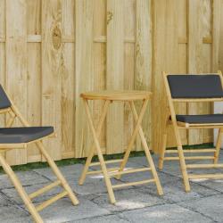 Table de jardin pliable &Oslash;55x75 cm bambou
