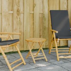 Table de jardin pliable &Oslash;45x45 cm bambou