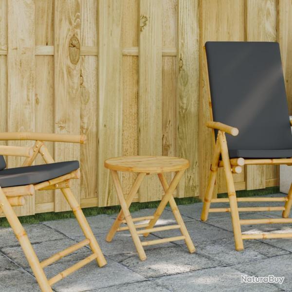 Table de jardin pliable �45x45 cm bambou