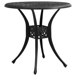 Table de jardin Noir 78x78x72 cm Aluminium coul&eacute;