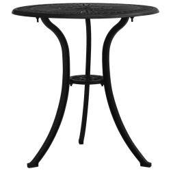 Table de jardin Noir 62x62x65 cm Aluminium coul&eacute;