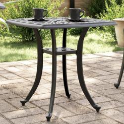 Table de jardin noir 53x53x53 cm aluminium coul&eacute;