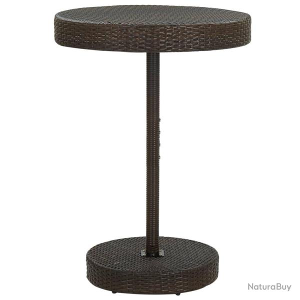 Table de jardin Marron 75,5x106 cm Rsine tresse alsavelo