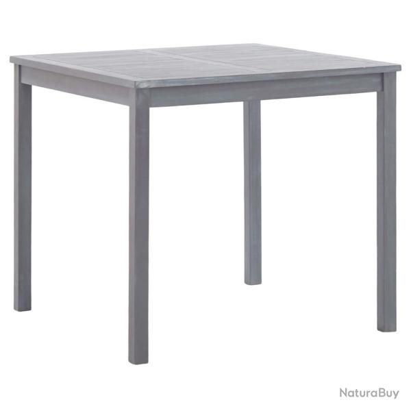 Table de jardin Gris 80x80x74 cm Bois d'acacia massif alsavelo