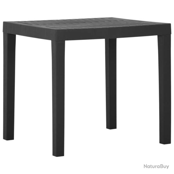 Table de jardin Gris 79x65x72 cm Plastique alsavelo