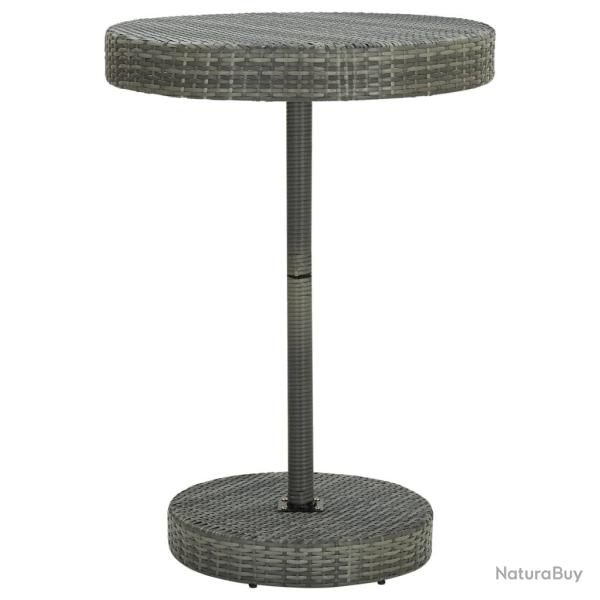 Table de jardin Gris 75,5x106 cm Rsine tresse alsavelo