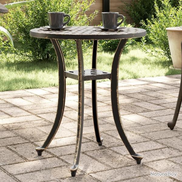 Table de jardin bronze �48x53 cm aluminium coul�