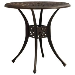 Table de jardin Bronze 78x78x72 cm Aluminium coul&eacute;