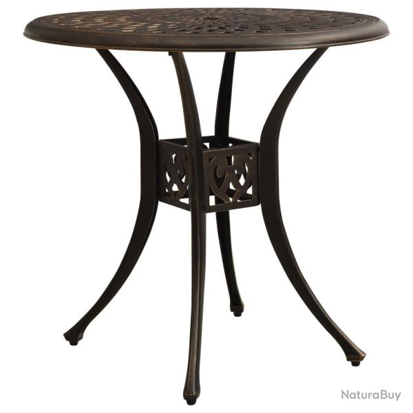 Table de jardin Bronze 78x78x72 cm Aluminium coul�
