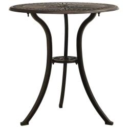 Table de jardin Bronze 62x62x65 cm Aluminium coul&eacute;