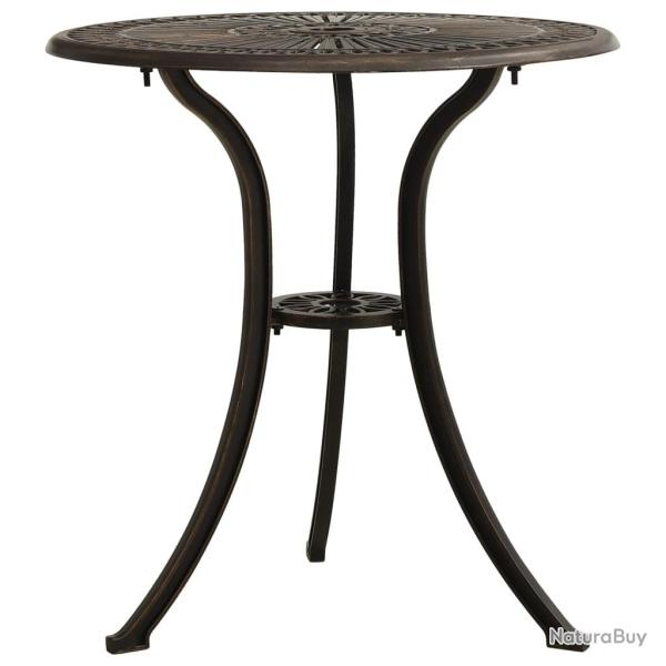 Table de jardin Bronze 62x62x65 cm Aluminium coul� alsavelo