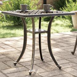 Table de jardin bronze 53x53x53 cm aluminium coul&eacute;