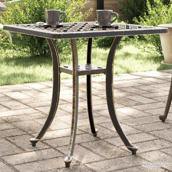 Table de jardin bronze 53x53x53 cm aluminium coul�
