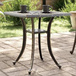 Table de jardin bronze 53x53x53 cm aluminium coul&eacute;
