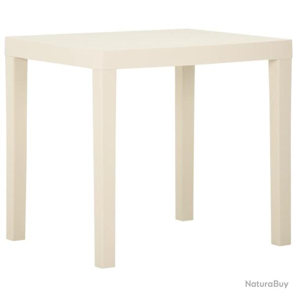 Table de jardin Blanc 79x65x72 cm Plastique