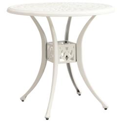 Table de jardin Blanc 78x78x72 cm Aluminium coul&eacute;