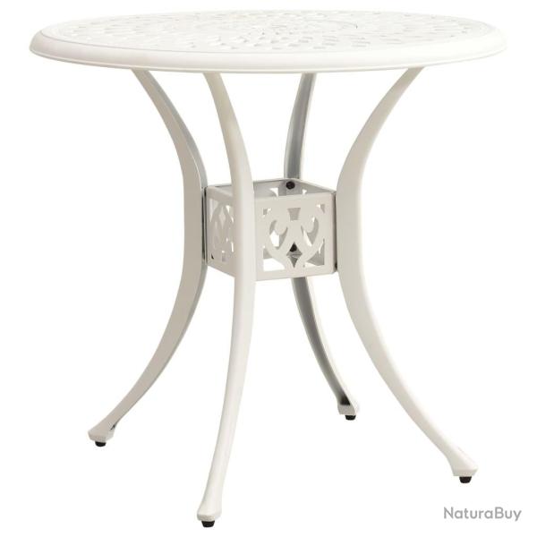 Table de jardin Blanc 78x78x72 cm Aluminium coul�