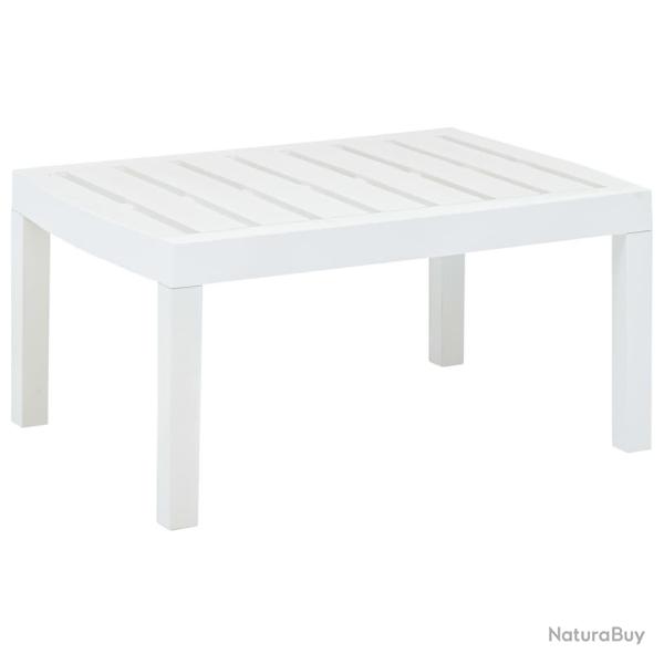 Table de jardin Blanc 78x55x38 cm Plastique