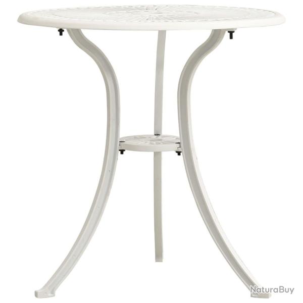 Table de jardin Blanc 62x62x65 cm Aluminium coul�