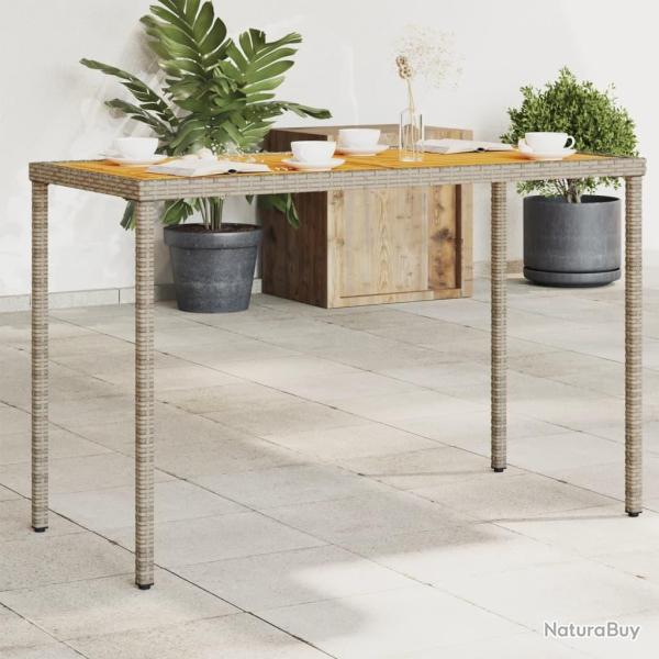 Table de jardin avec dessus en bois d'acacia gris 115x54x74 cm alsavelo