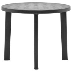 Table de jardin Anthracite 89 cm Plastique