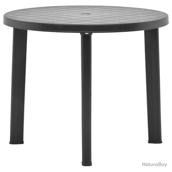 Table de jardin Anthracite 89 cm Plastique alsavelo
