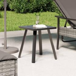 Table de jardin anthracite 34x34x38 cm acier alsavelo