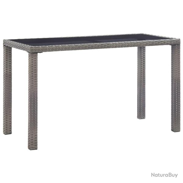 Table de jardin Anthracite 123x60x74 cm R�sine tress�e alsavelo